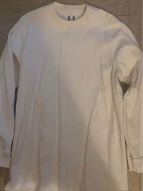 Rick Owens White Long Sleeve Shirt